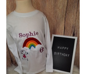 Stickdatei - Regenbogen Fransenappli